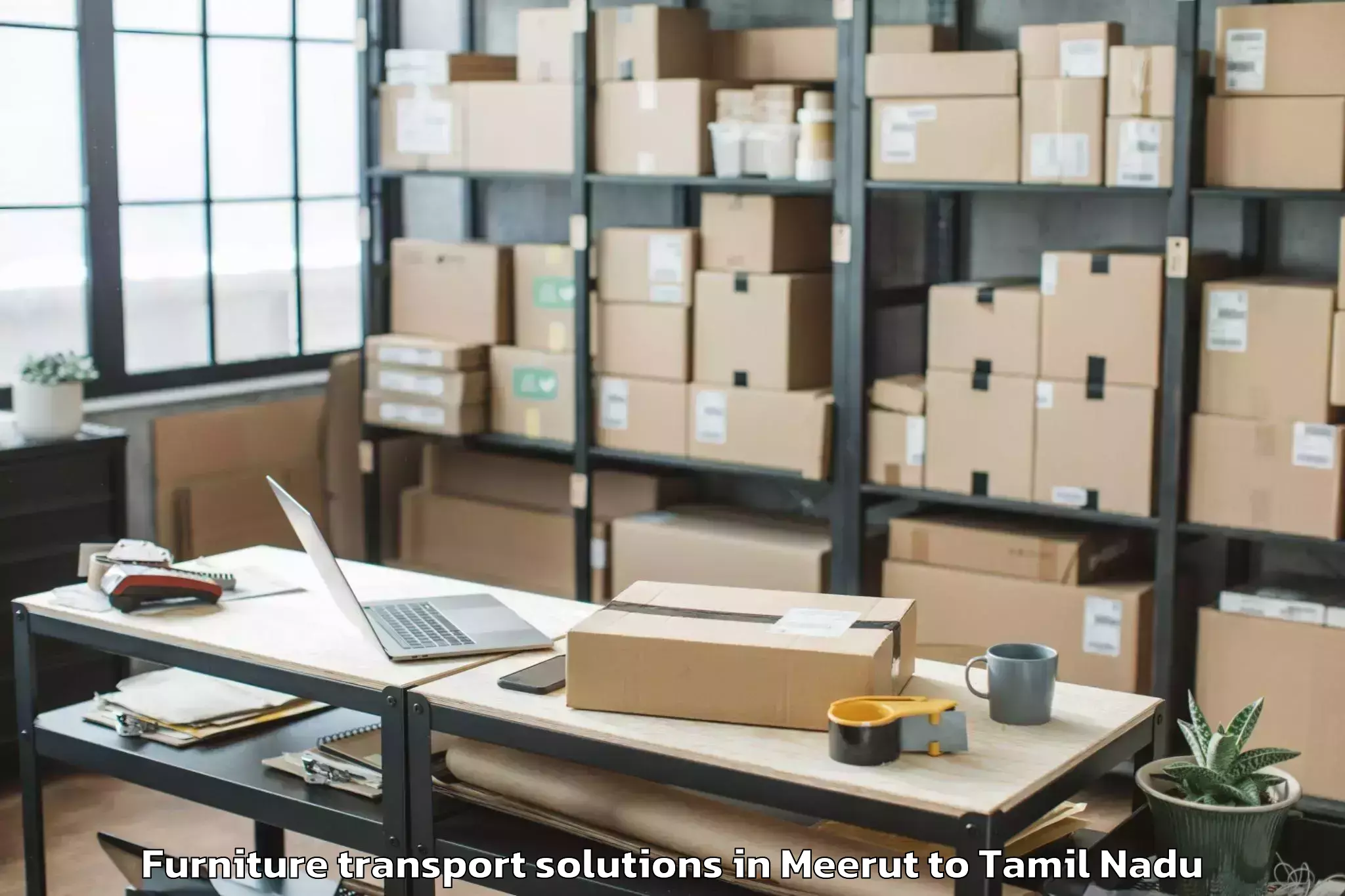 Get Meerut to Ammapettai Furniture Transport Solutions